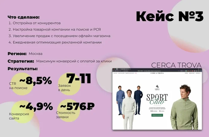 CERCA TROVA — интернет-магазин одежды, Москва